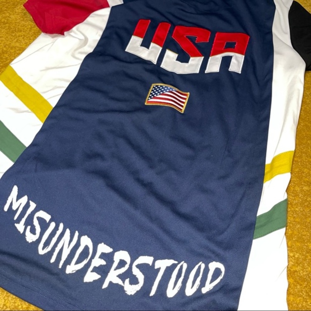ENTREE LS Button Down LARGE "Misunderstood" JerseyUSA OLYMPIC